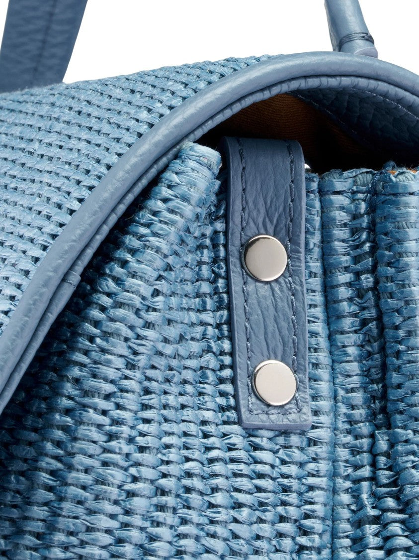 Zanellato Muted Blue Woven Texture Shoulder Bag