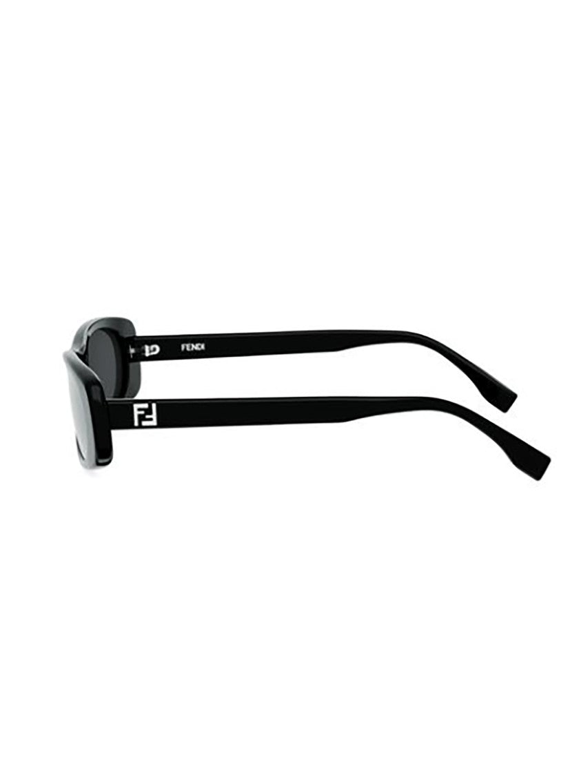 Fendi Black Fe40183i Rectangular Glossy Sunglasses