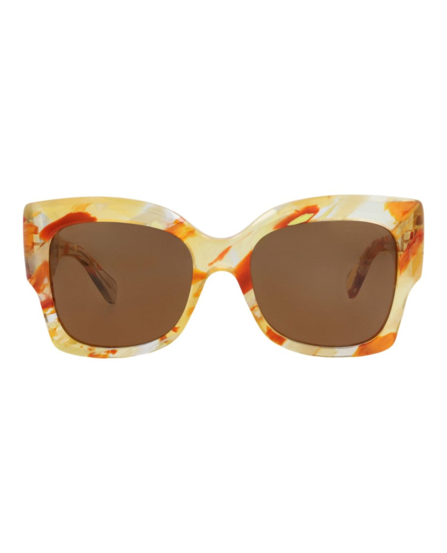 Chloé Square-Frame Sunglasses In Recycled Acetate With Marbled Accents