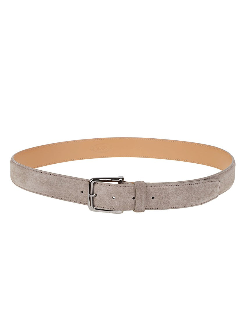 Tod's New Basic Suede Calf Leather Slim Belt