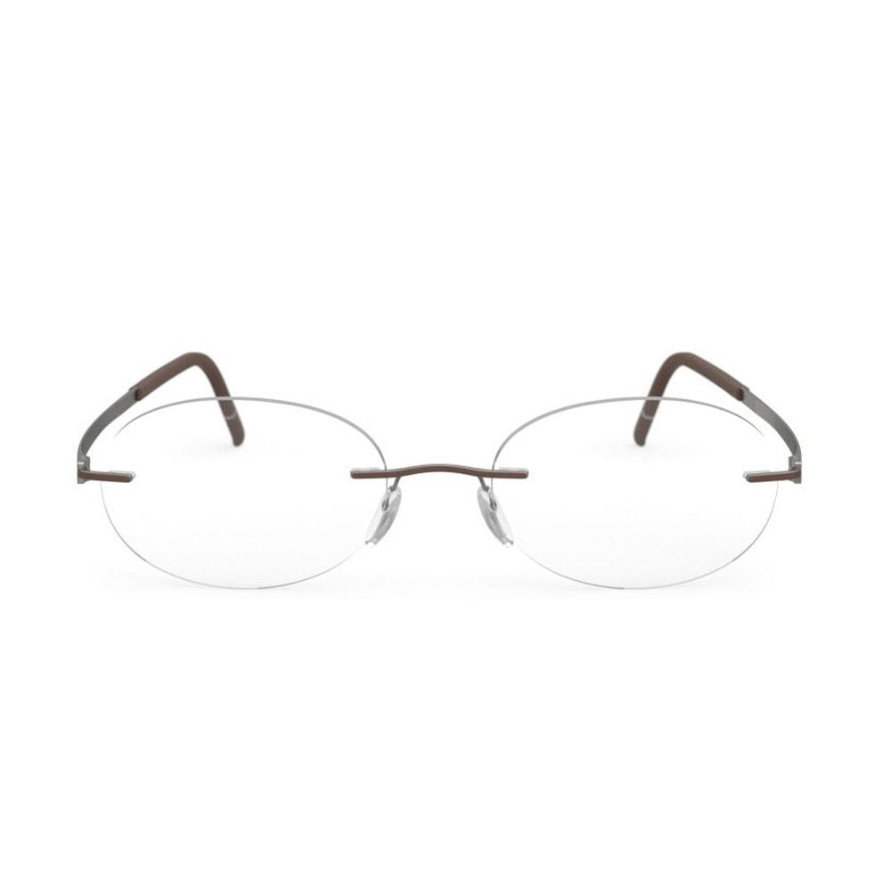 Silhouette 5529/Ga Rimless Oval Eyeglasses With Titanium Temples