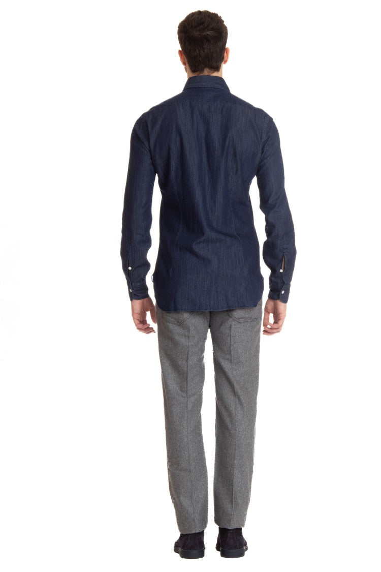 Barba Denim Tailored Shirt