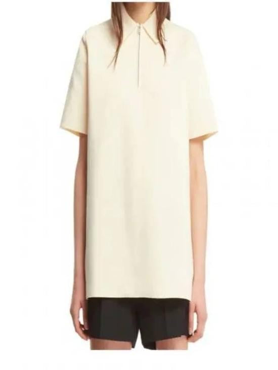 Jil Sander Short-Sleeve Polo Shirt With Subtle Zip Closure