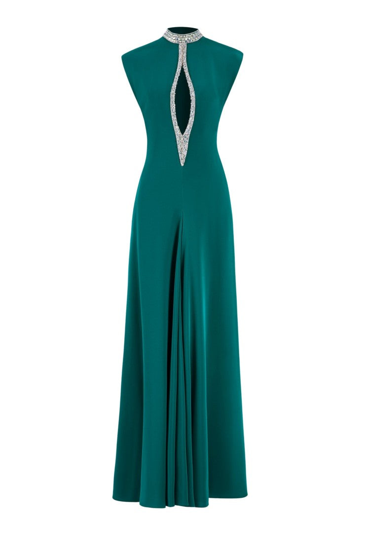 Saiid Kobeisy Crystal Embellished Long Dress