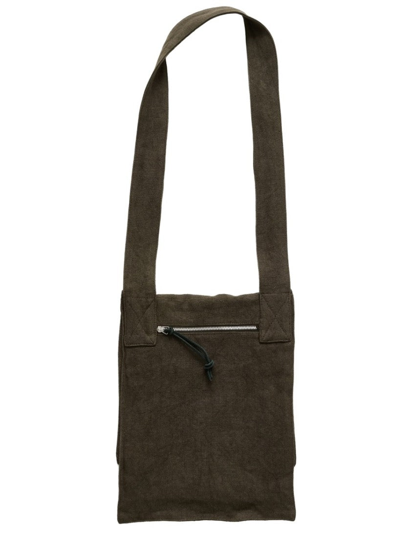 Our Legacy Slack Wide Strap Front Flap Linen Tote Bag