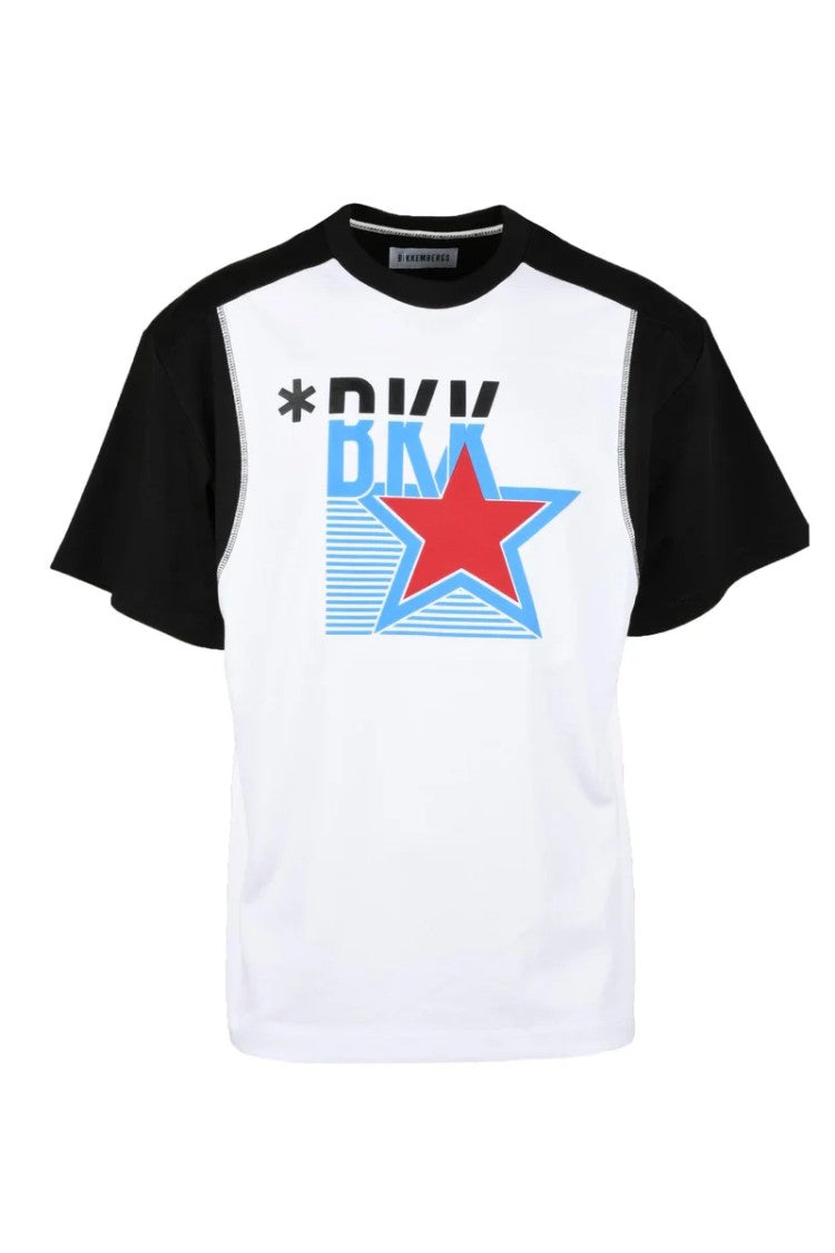Bikkembergs White Graphic Cotton T-Shirt