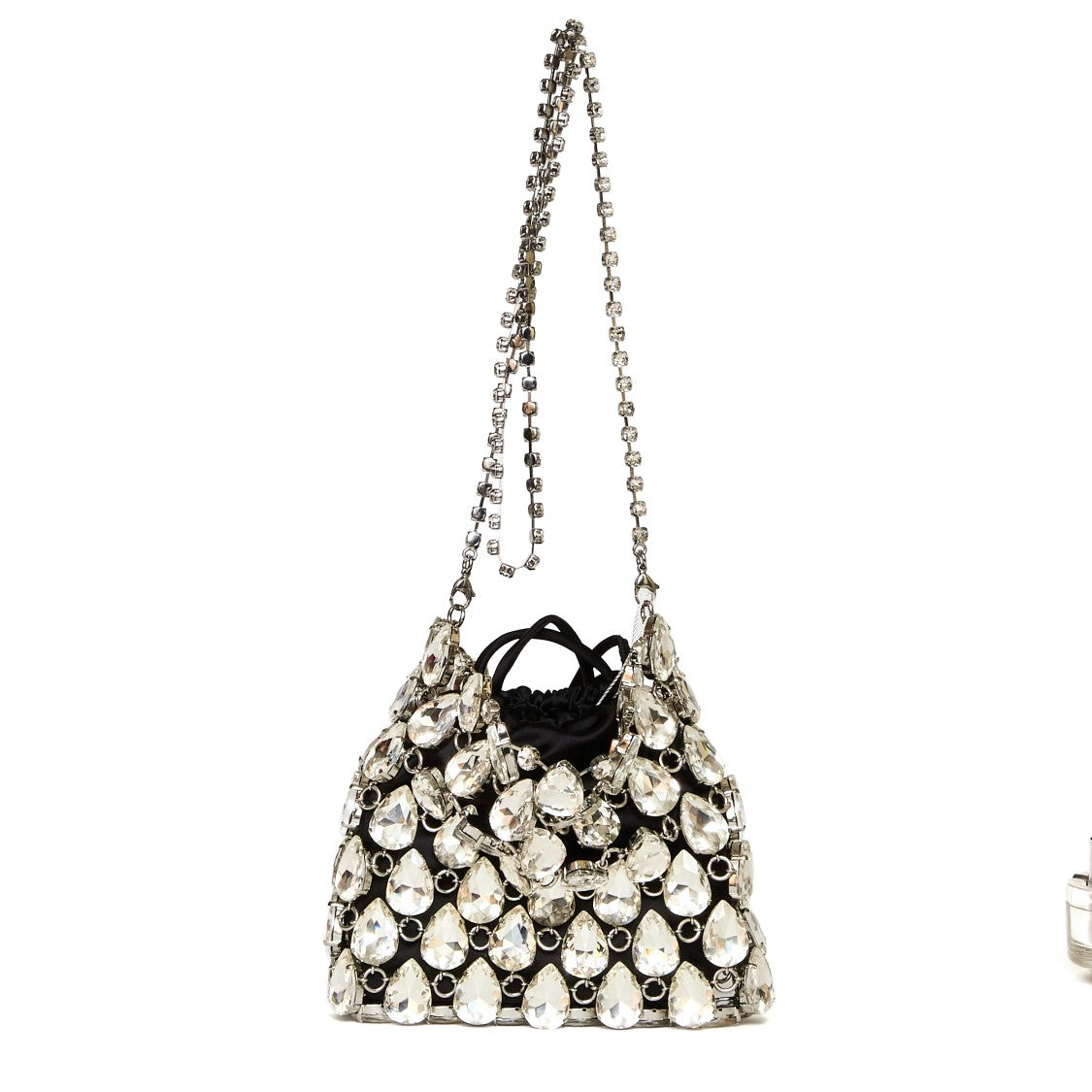Self-Portrait Crystal Chainmail Mini Bag With Removable Shoulder Strap
