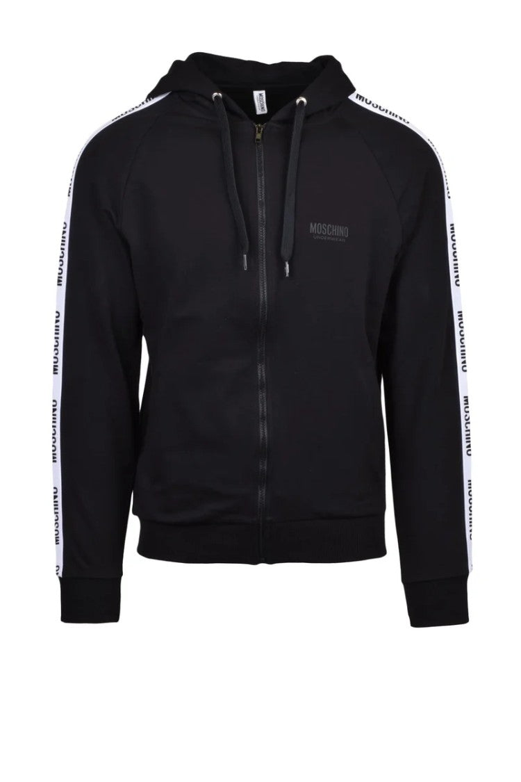 Moschino Underwear Zip Hoodie - Black