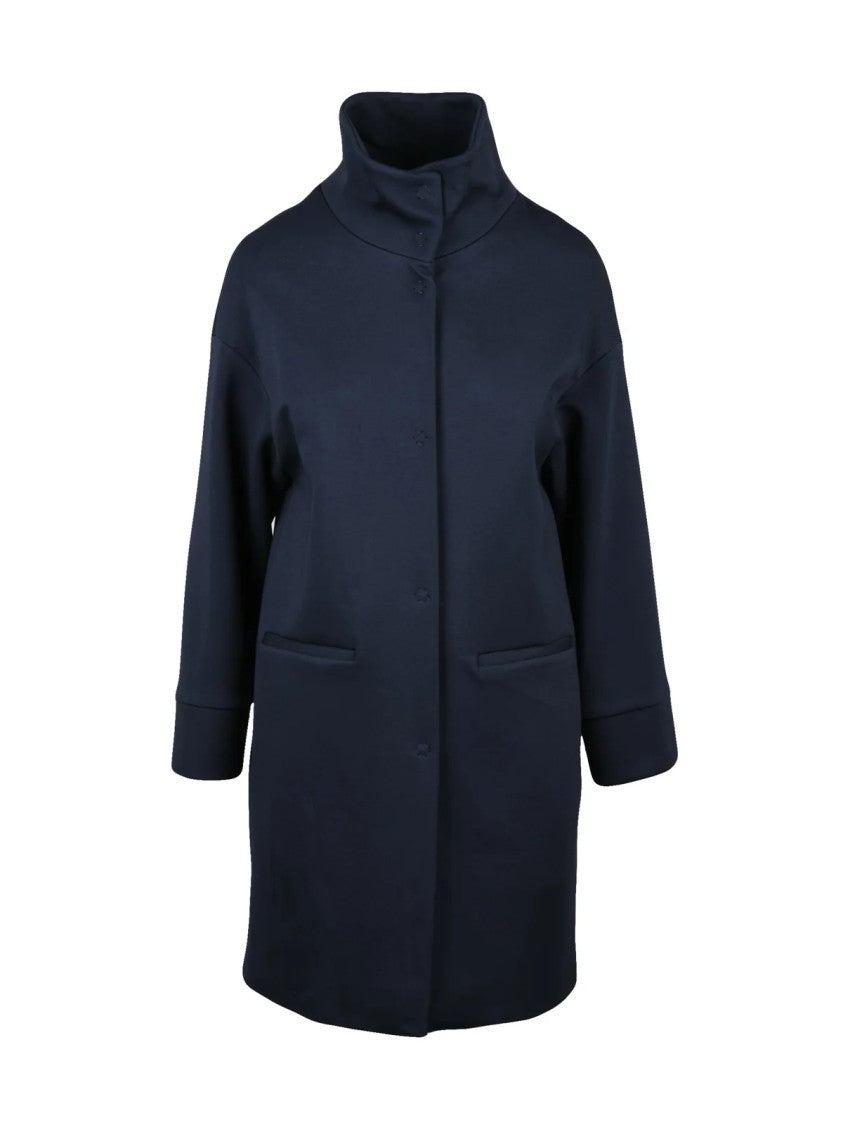 Oliver Horigamy Midnight Blue Virgin Wool-Blend Coat