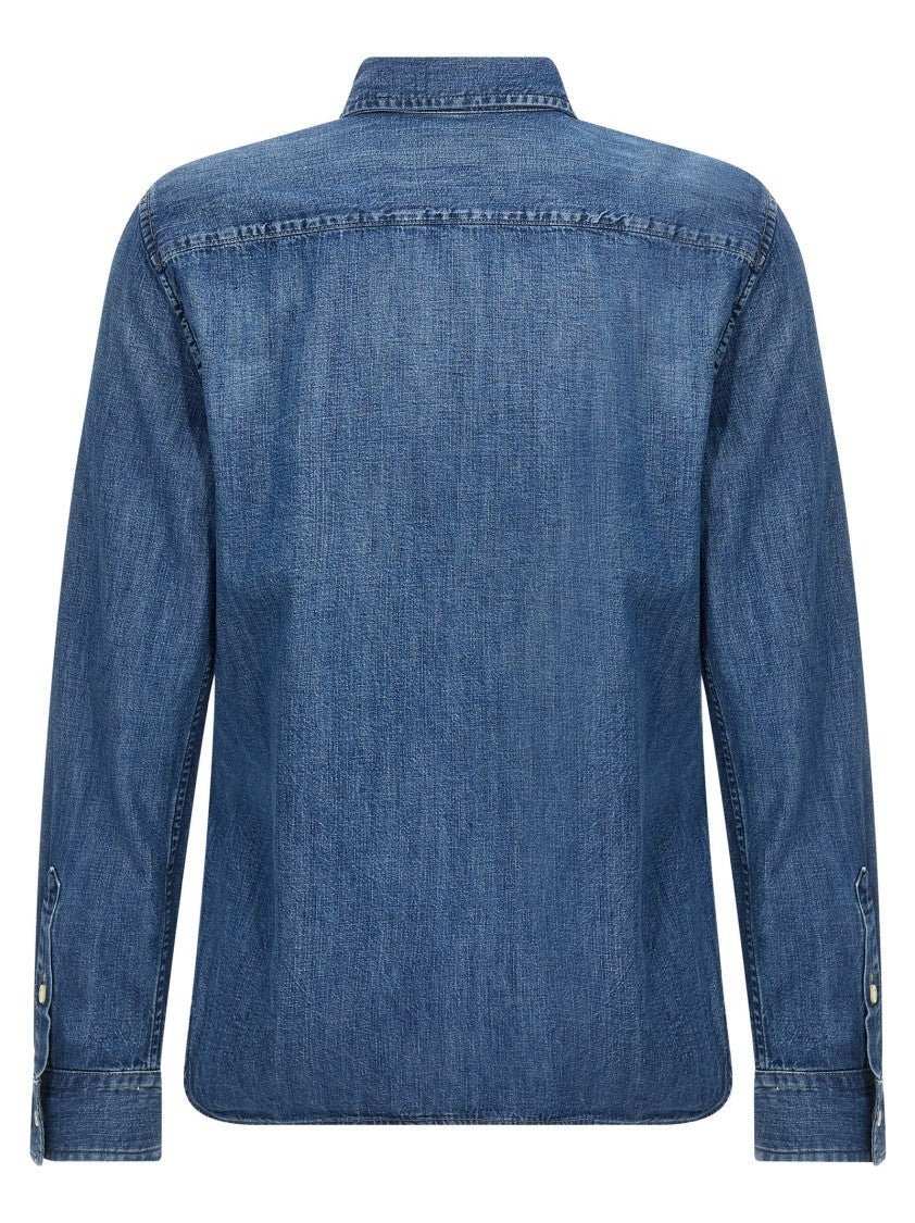 Polo Ralph Lauren Cotton Denim Shirt With Embroidered Logo