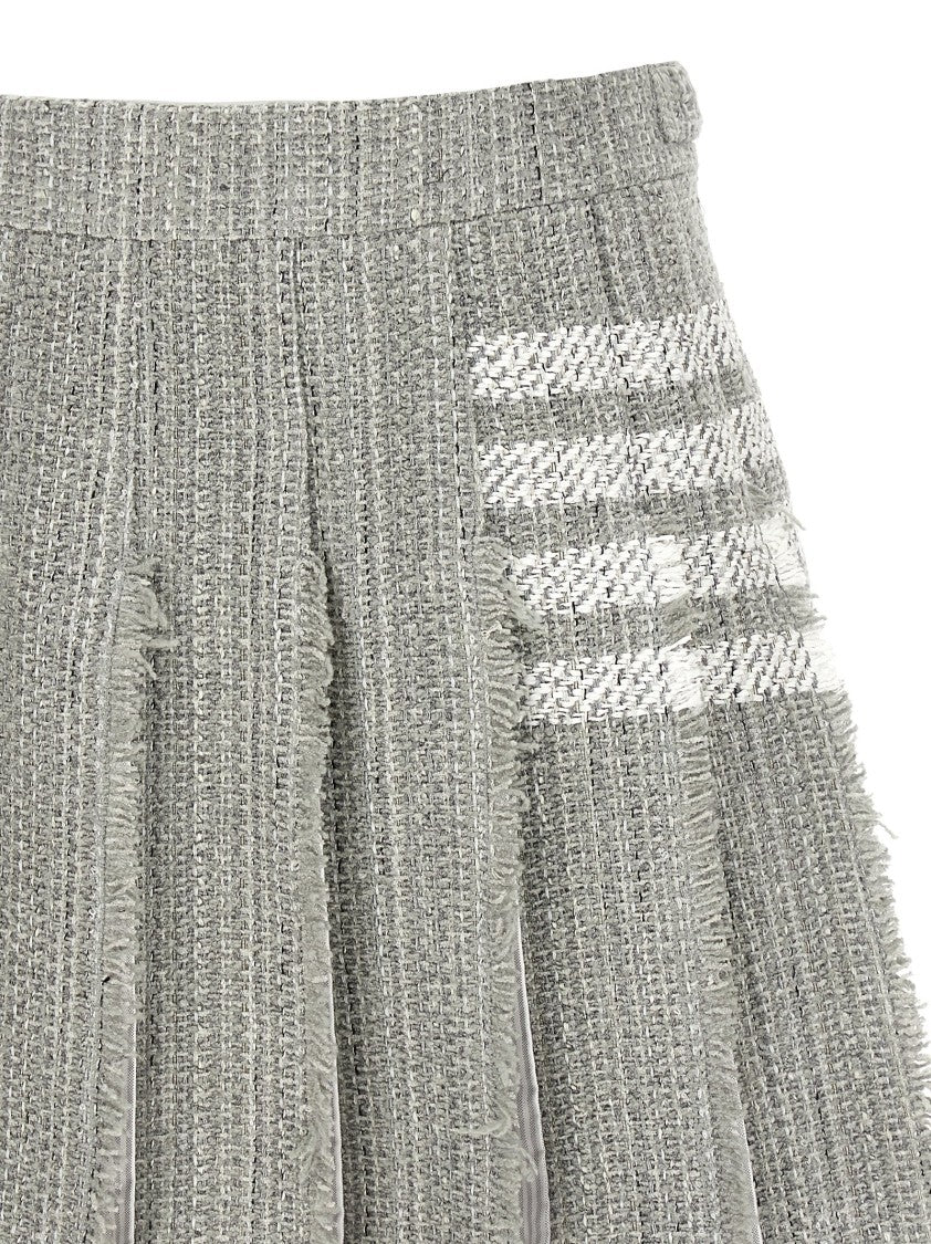 Thom Browne Pleated Tweed Skirt