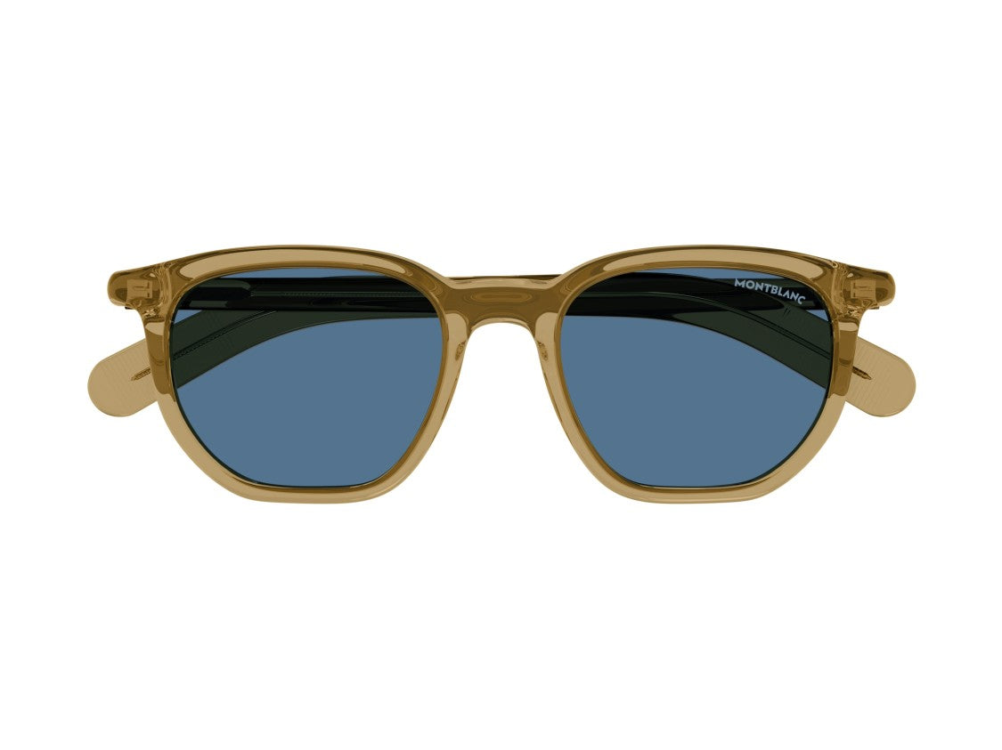 Montblanc Mb0352s Translucent Light Brown Acetate Sunglasses