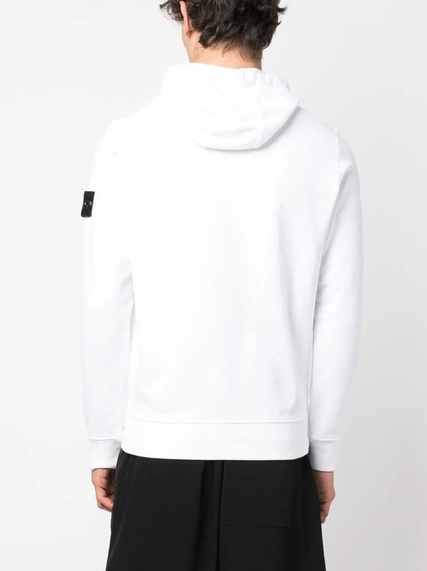 Stone Island Hoodie In Organic Cotton Fleece