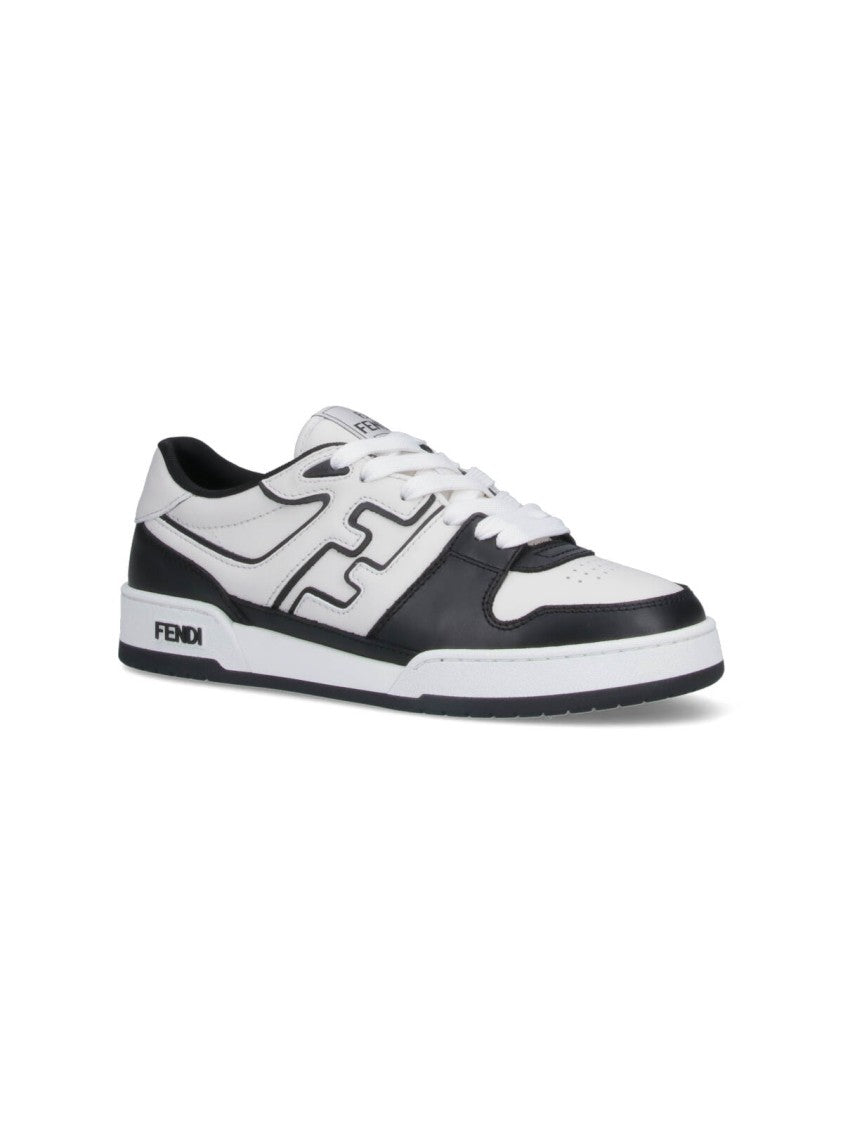 Fendi "Match" Low-Top Sneakers – White