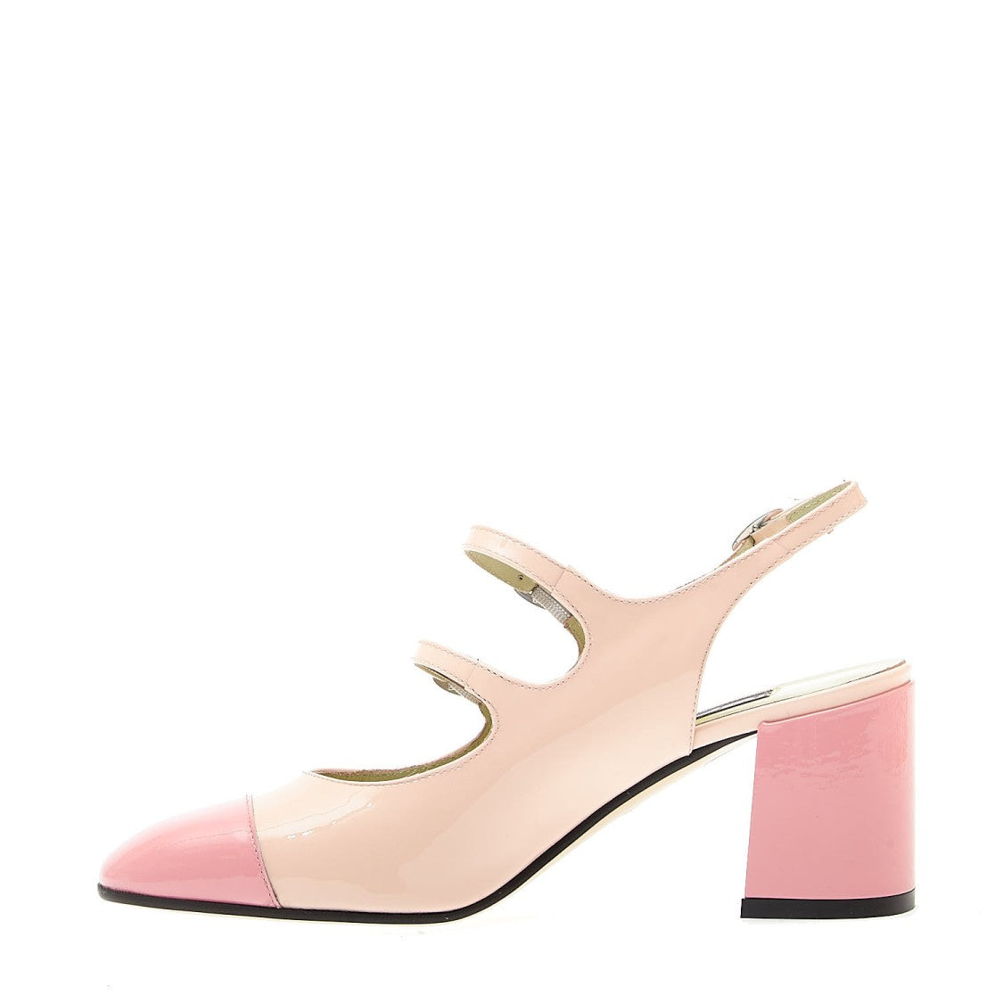 Carel Paris Slingback Heel 70 Mm Powder And Pink Patent