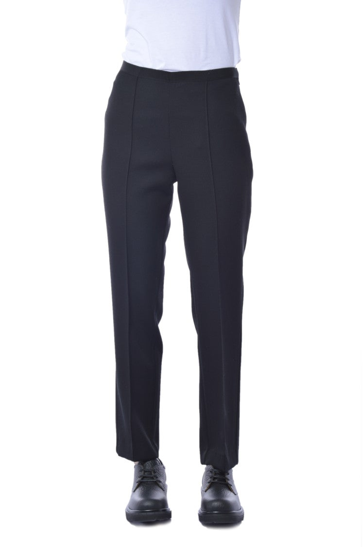 Etro Black Wool Twill Cigarette Pants