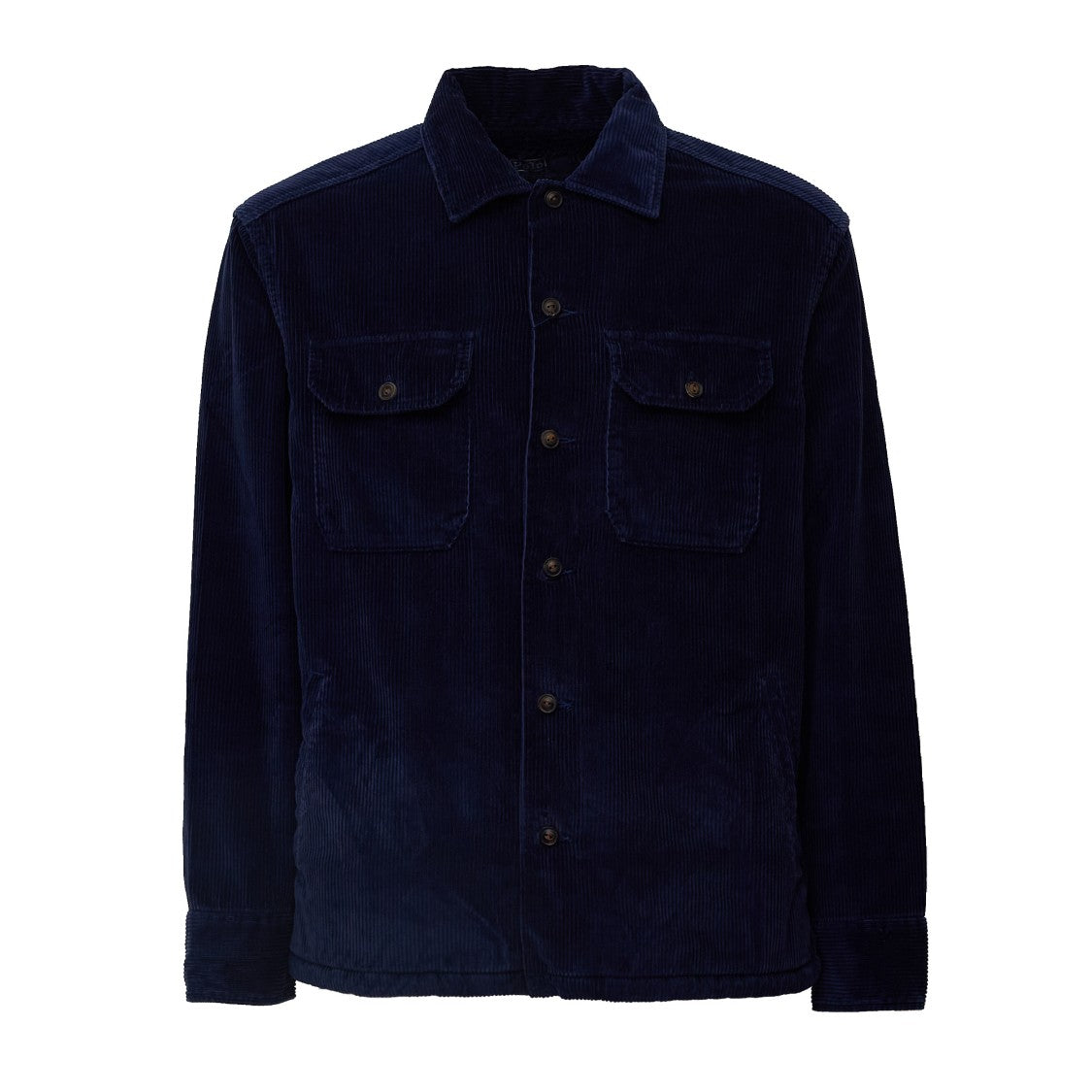 Polo Ralph Lauren Blue Sport Shirt 8 Wale Corduroy Wool-Lined Shirt