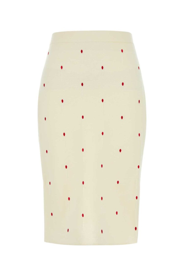 Bottega Veneta Embroidered Cotton Blend Skirt