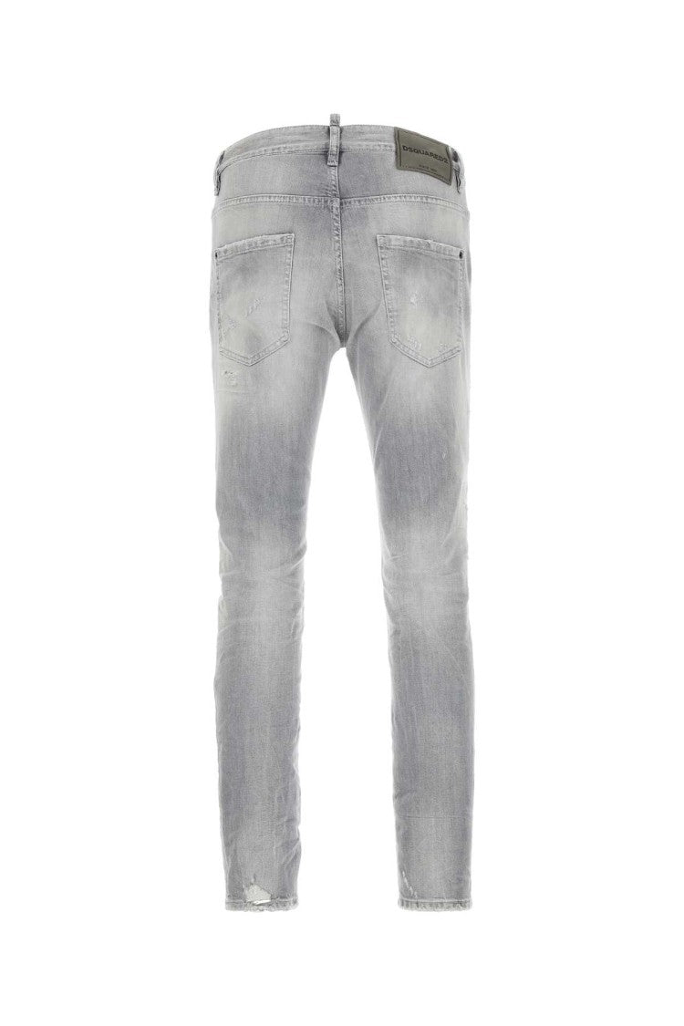 Dsquared2 Grey Stretch Denim Skater Jeans