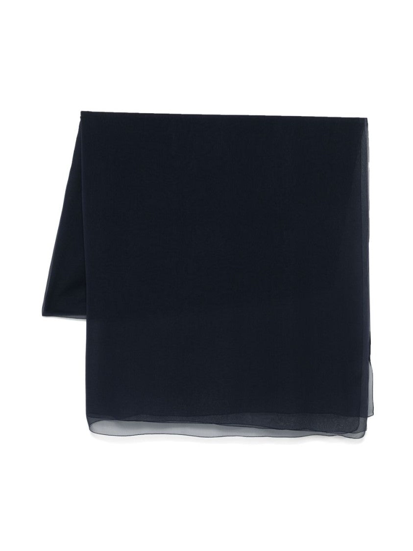 Alberta Ferretti Silk Midnight Blue Scarf