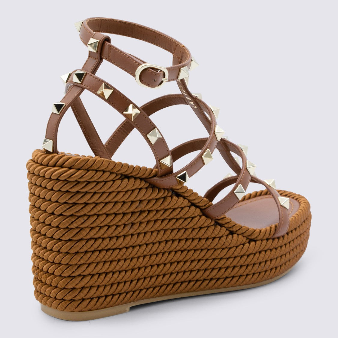 Valentino Garavani Wedge Sandals With Textured Rope Sole