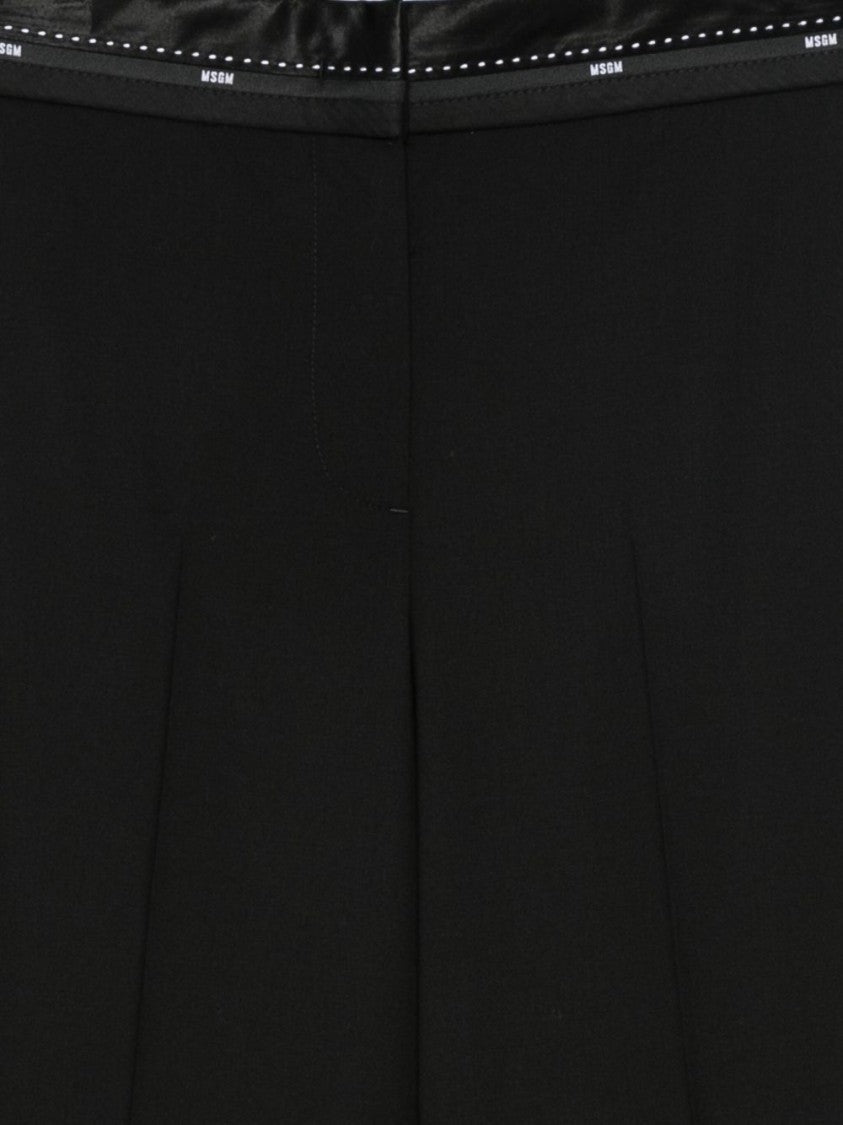 Msgm Straight-Leg Pants With Glossy Trim