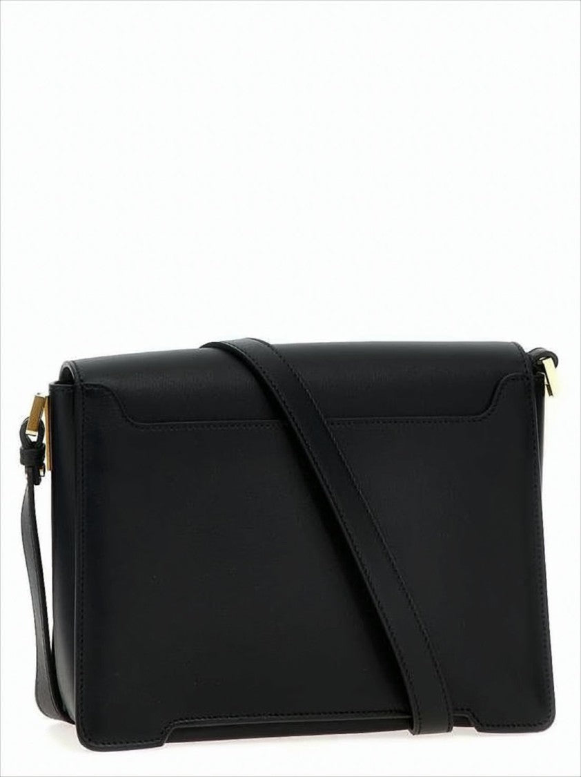 Marni Smooth Calf Leather Crossbody Bag With Gold-Tone Clasp