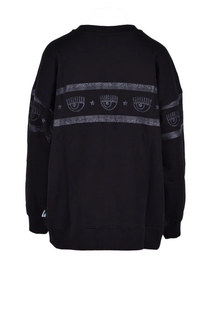 Chiara Ferragni Black Cotton Sweatshirt