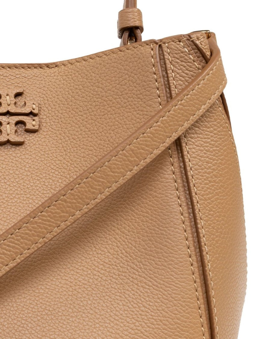 Tory Burch Camel Brown Calf Leather Grained Bag