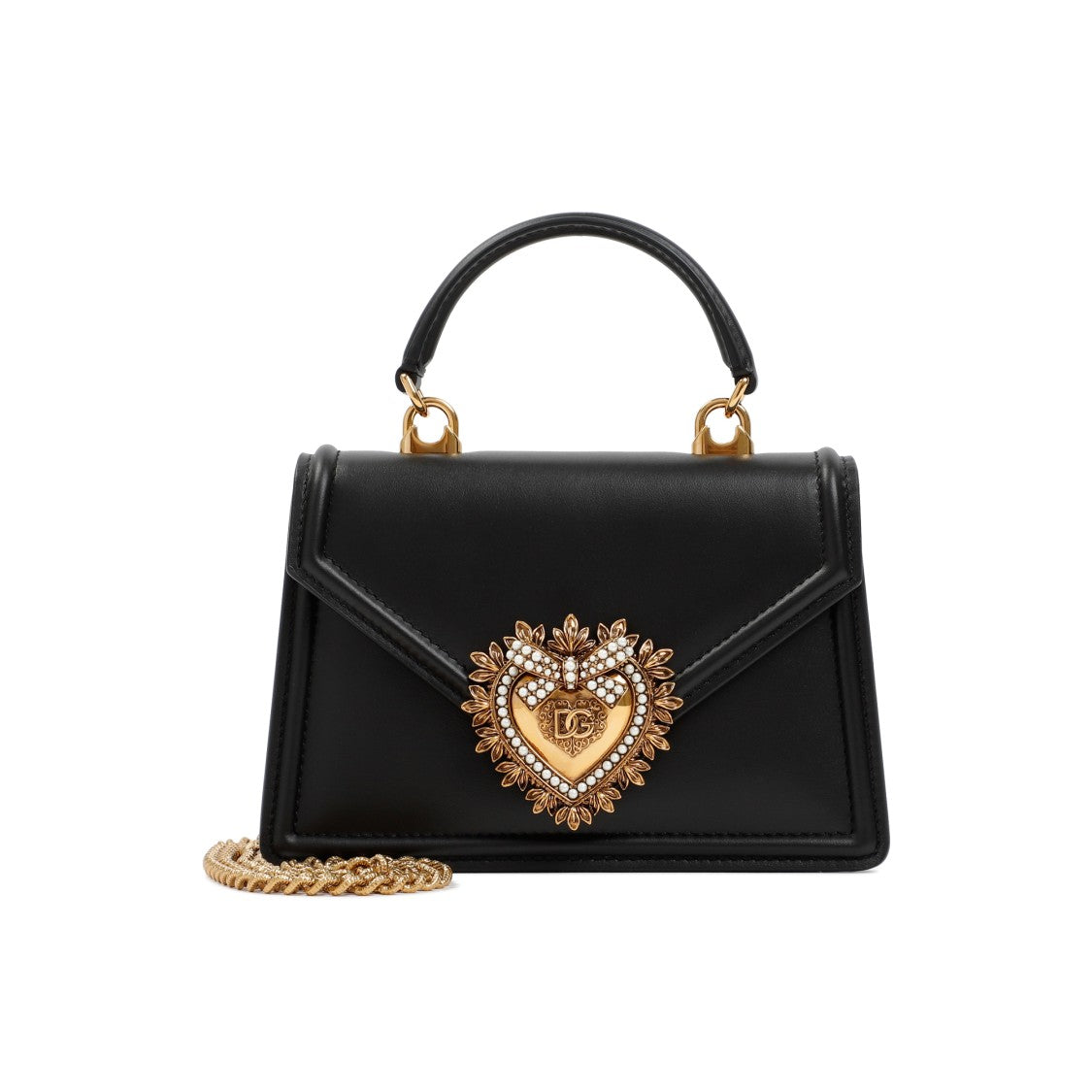 Dolce & Gabbana Black Leather Devotion Bag