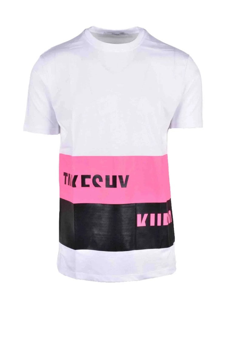 Takeshy Kurosawa White Striped Cotton T-Shirt