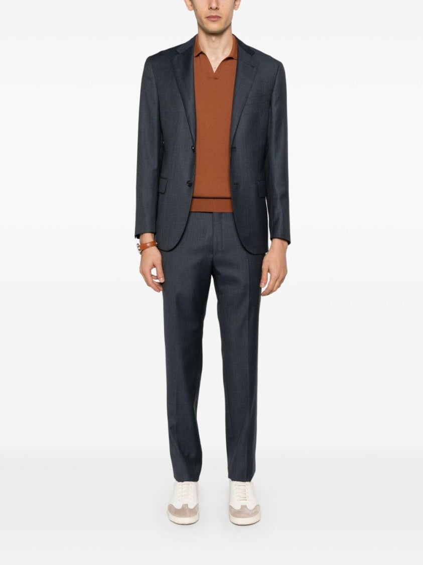 Corneliani Refined Black Suit With Tailored Fit