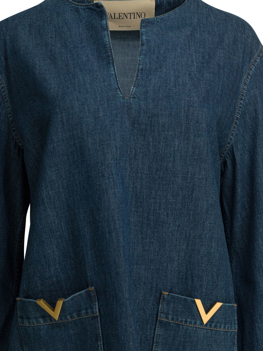 Valentino Relaxed Fit Denim Dress