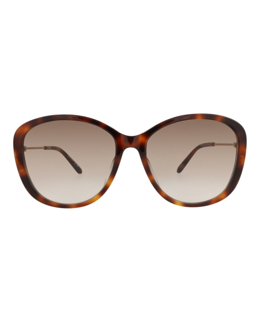 Chloé Tortoiseshell Round-Frame Sunglasses With Gradient Lenses