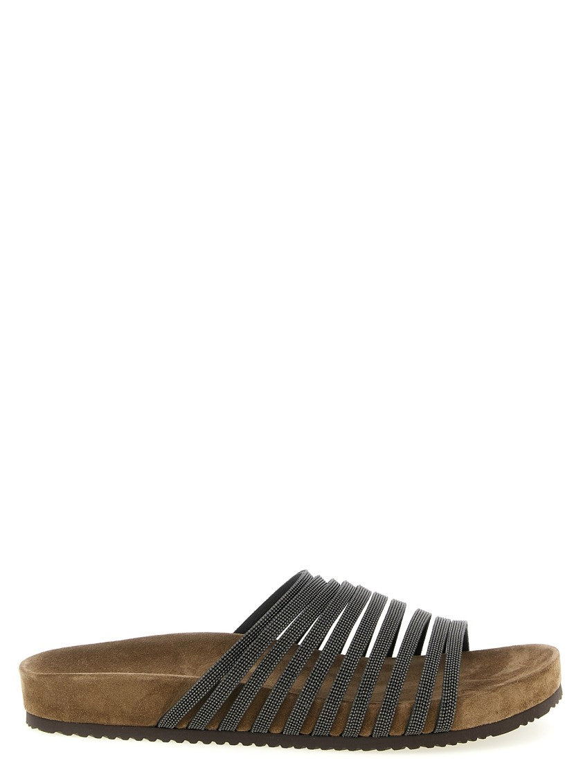 Brunello Cucinelli 'Precious Straps' Slides