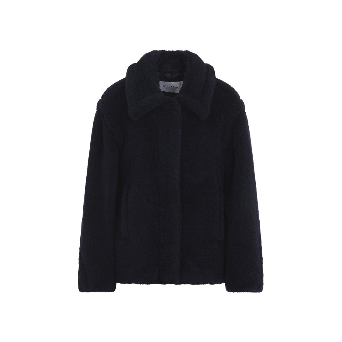 Max Mara Alpaca Blend Black Short Coat