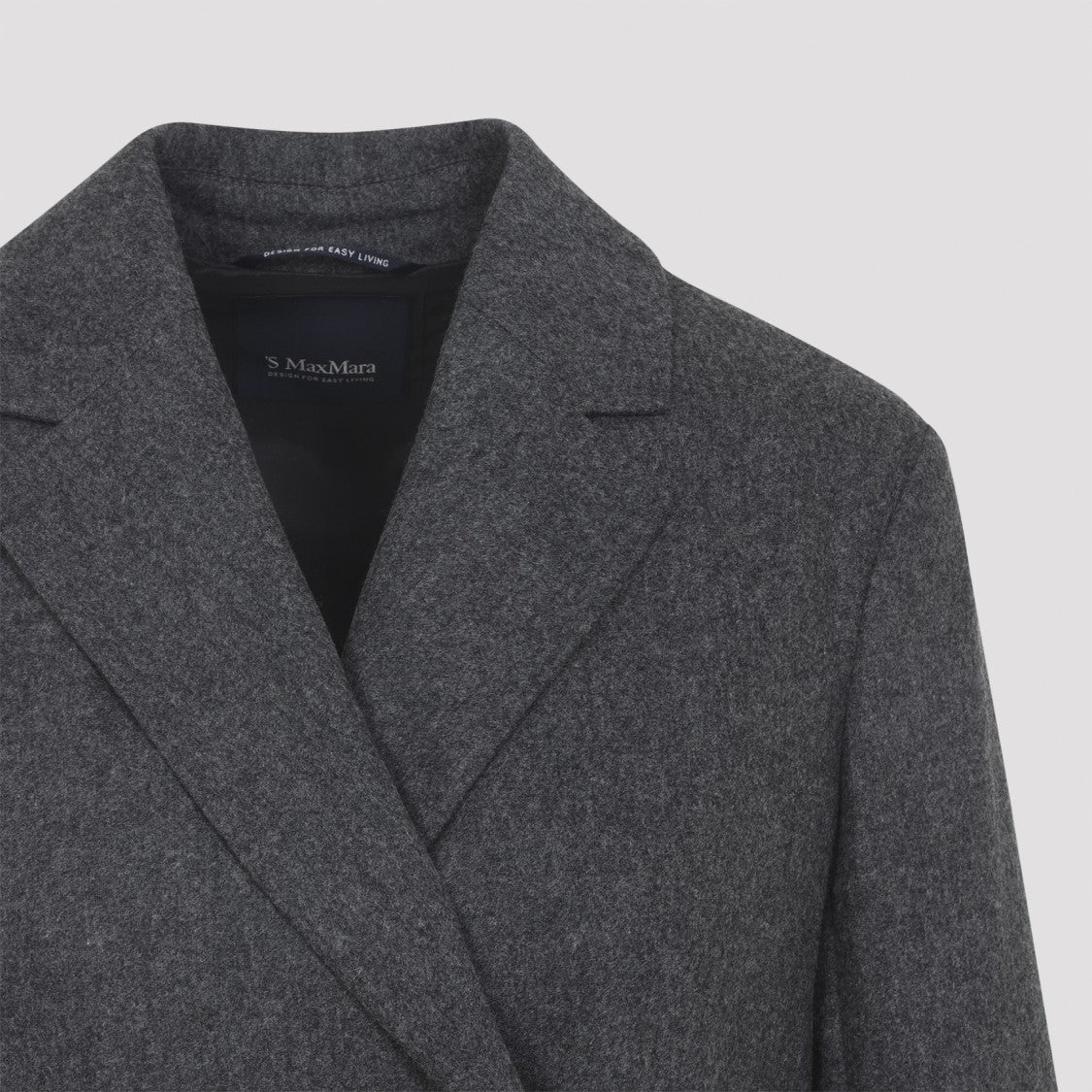 Max Mara Medium Grey Virgin Wool Lena Flanell Jacket