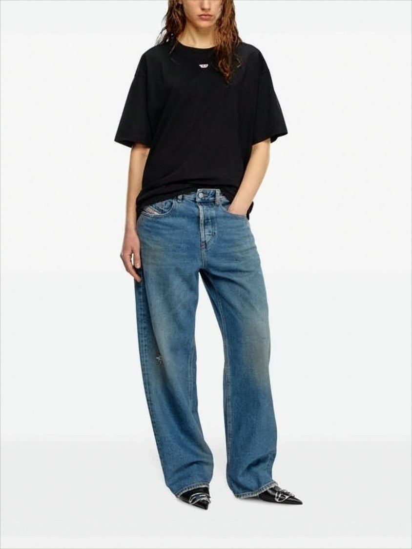 Diesel Relaxed-Fit Black Cotton T-Shirt