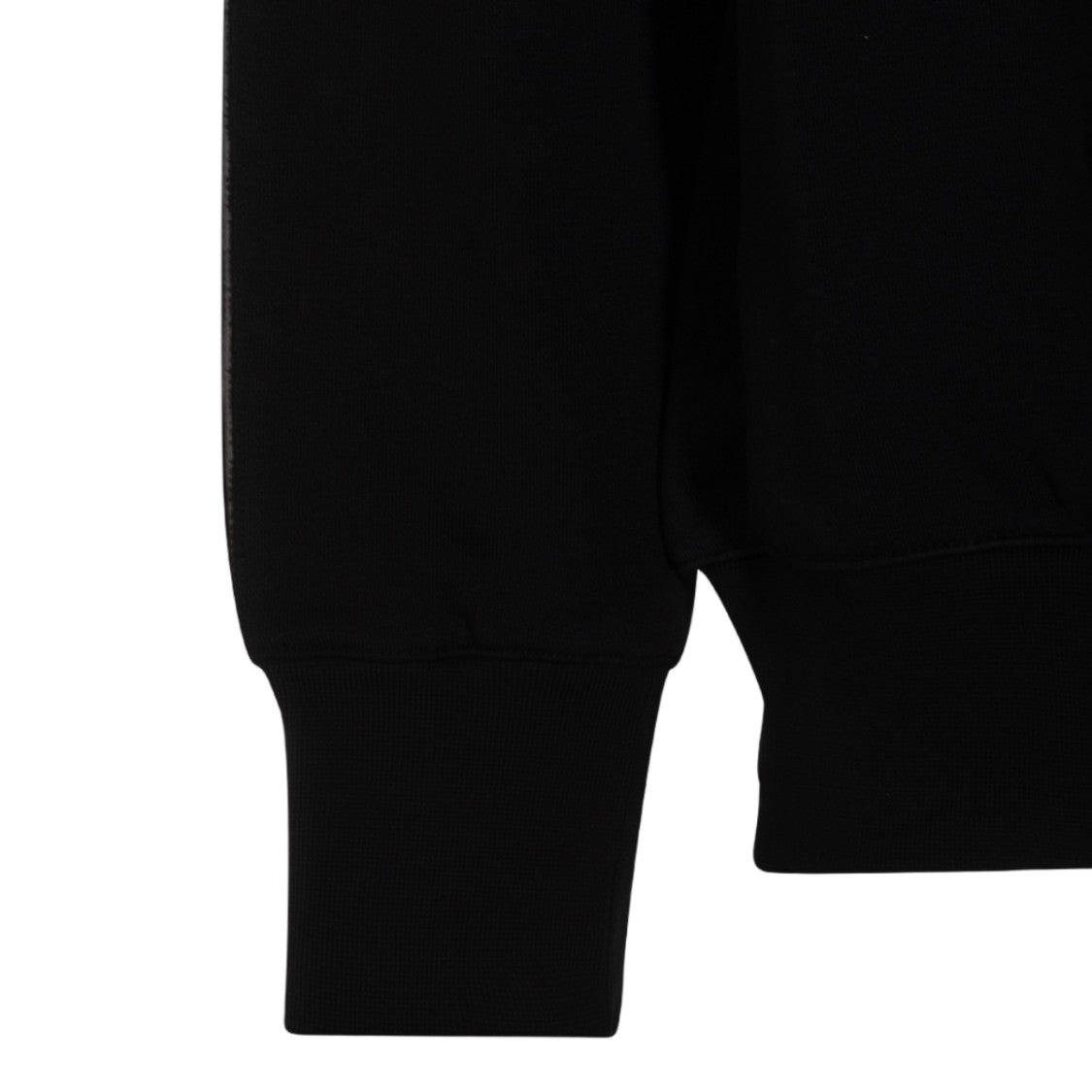 Thom Krom Relaxed Fit Black Hoodie Sweater With Ribbed Detailing