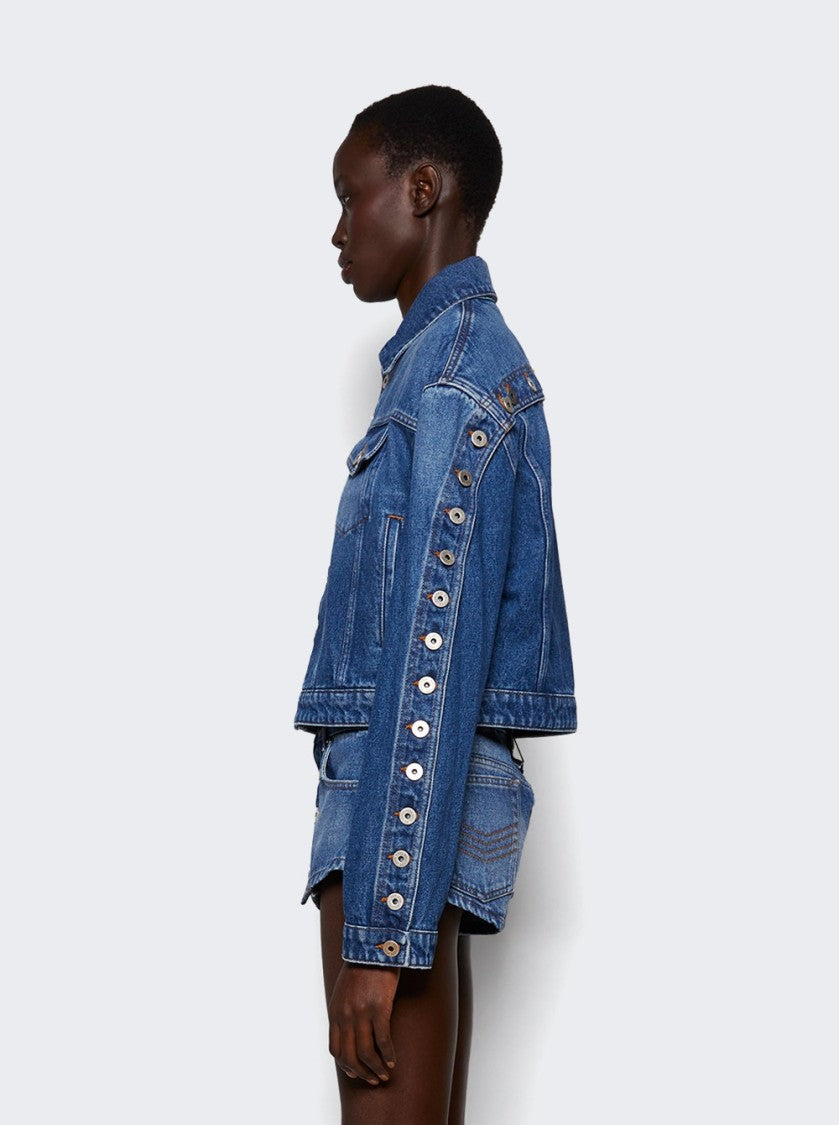 Jean Paul Gaultier Buttoned Denim Jacket Vintage Blue