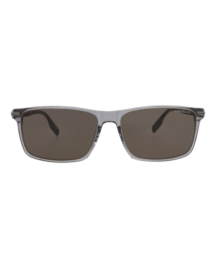 Montblanc Square-Frame Acetate Sunglasses With Rubber Temples