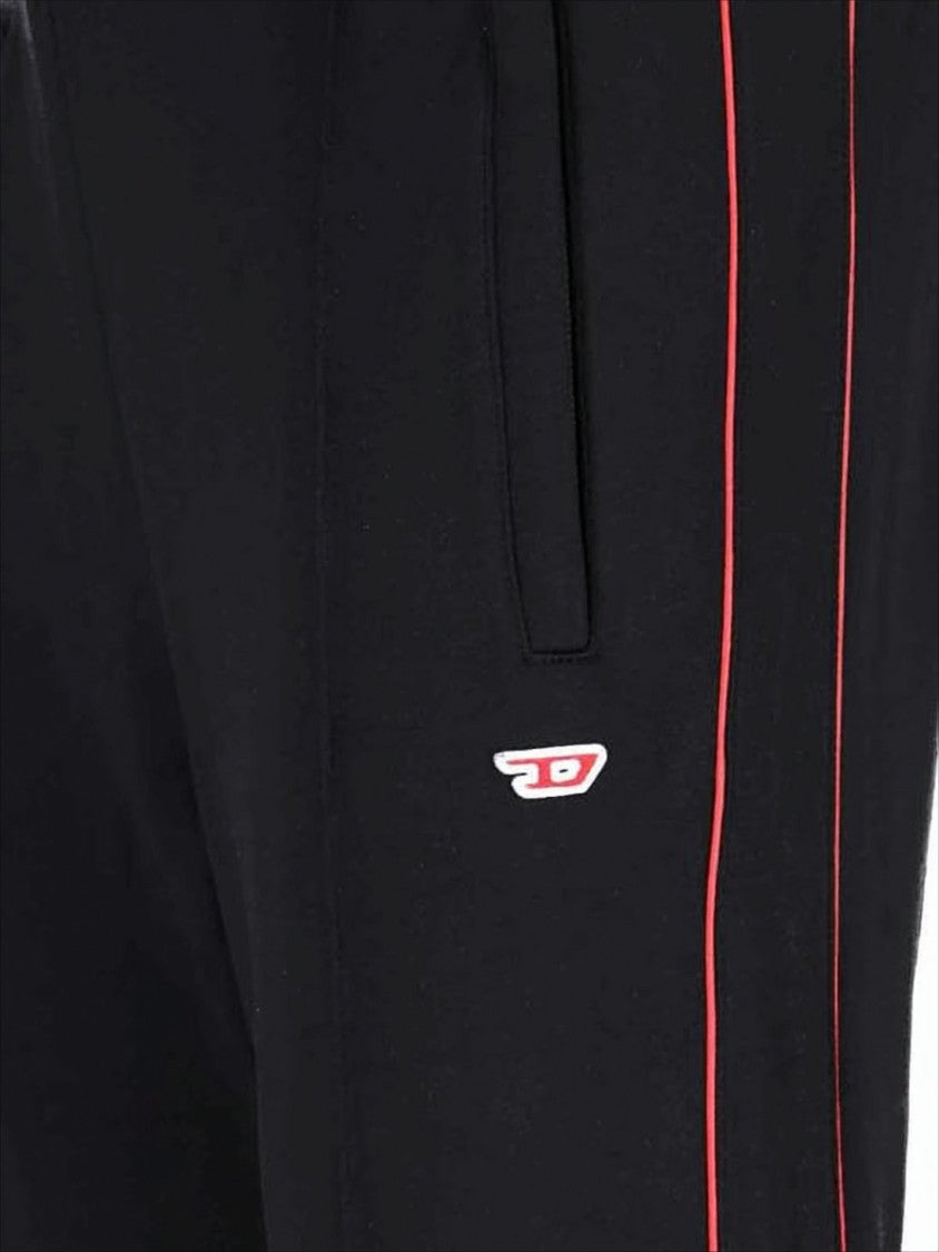 Diesel Straight-Leg Pants With Red Piping