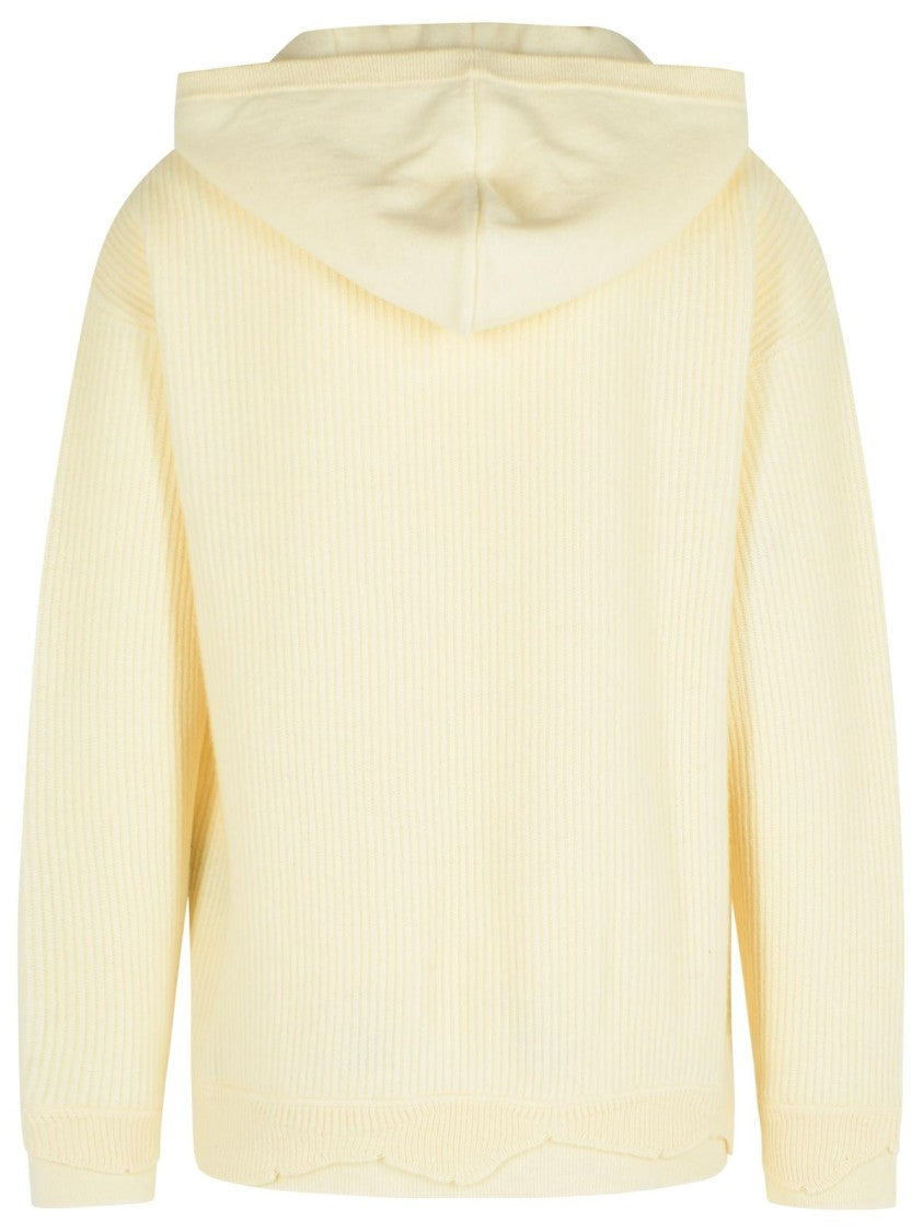 Laneus Ivory Wool Blend Sweater