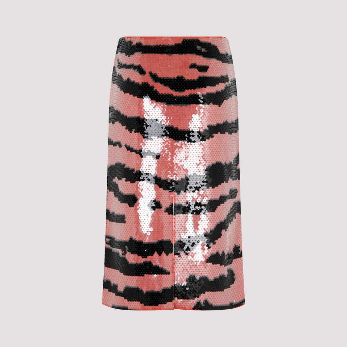 Bottega Veneta Viscose Sequin-Embroidered Tiger-Print Skirt