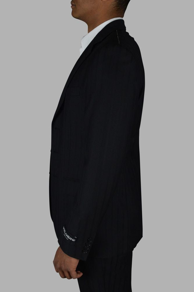 Dolce & Gabbana Herringbone-Patterned Two-Piece Suit With Tailored Details