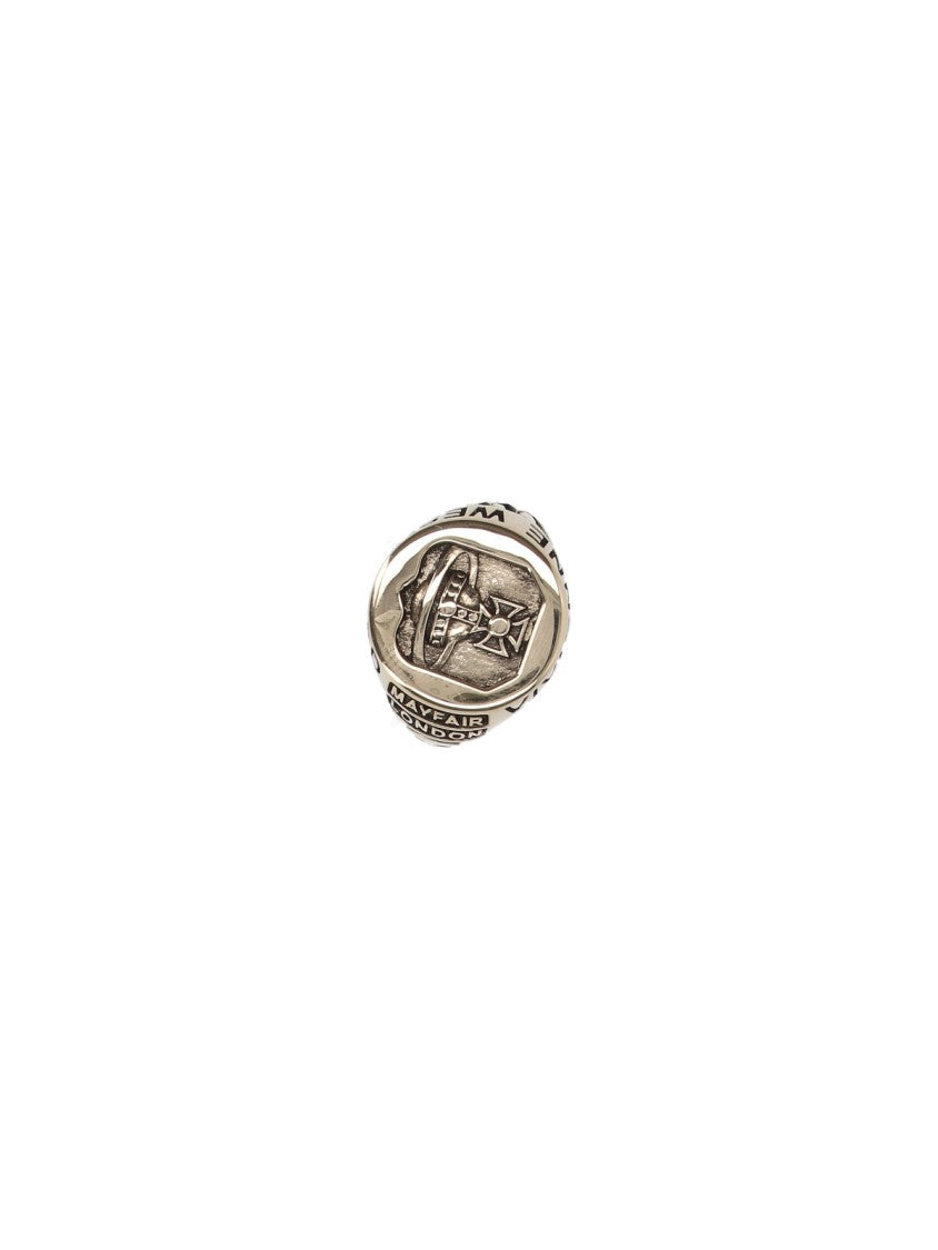 Vivienne Westwood Antiqued Gold Skull Star Motif Ring