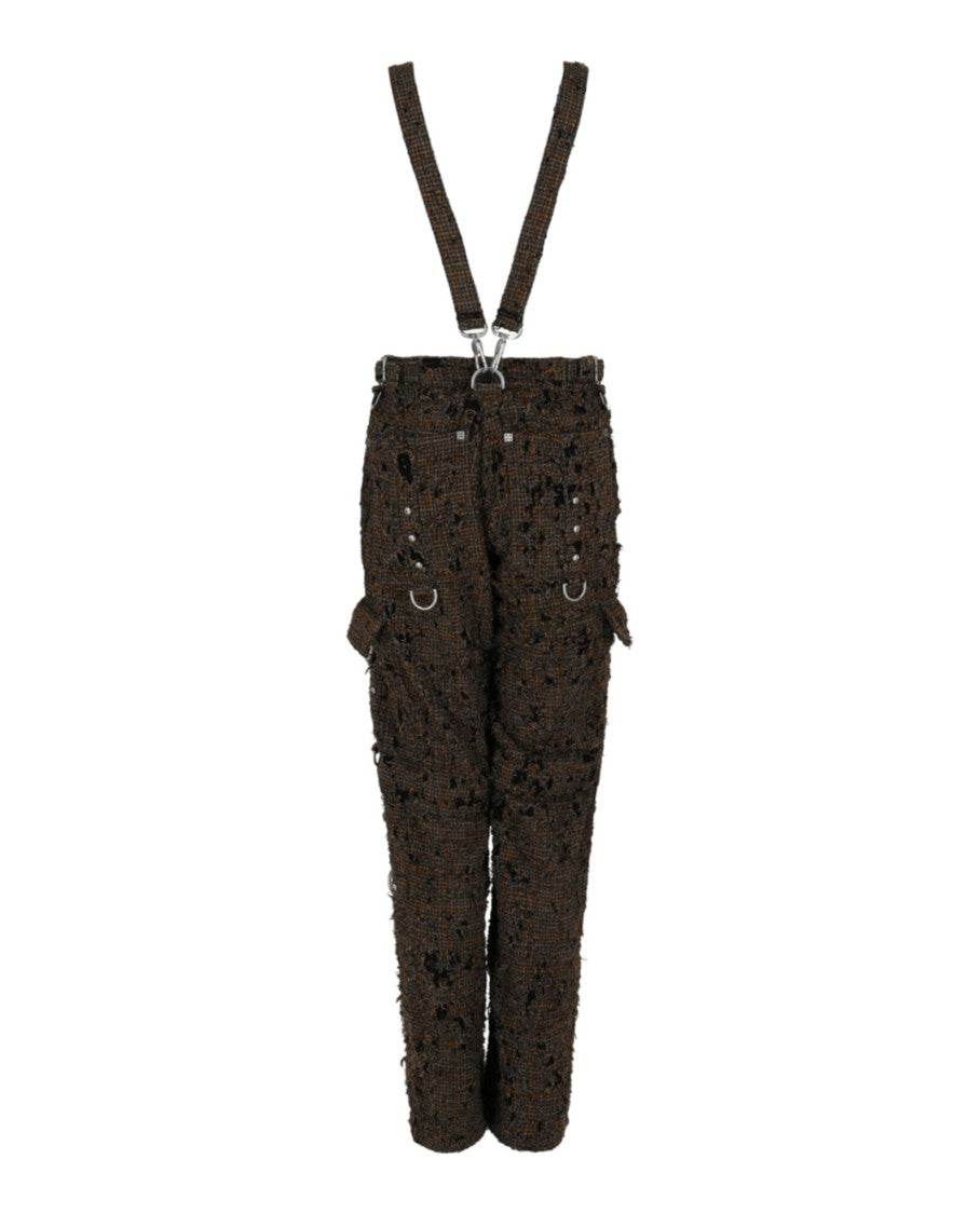 Givenchy Two In One Detachable Pants In Destroyed Checks