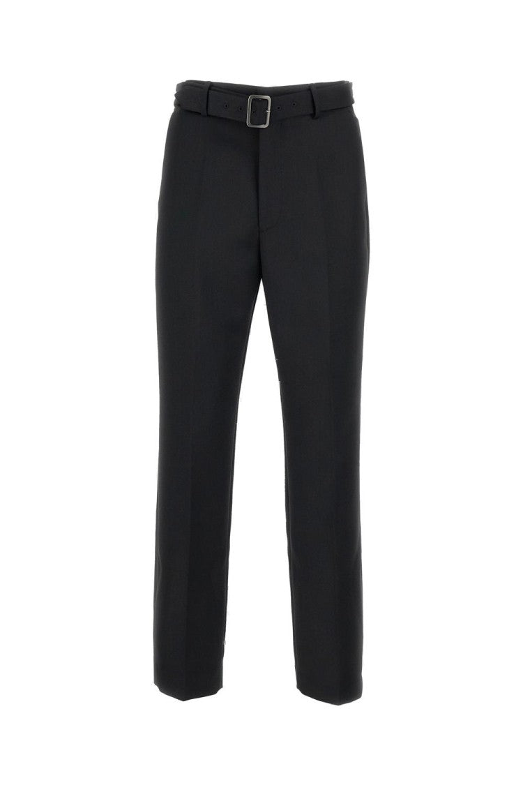 Mm6 By Maison Margiela Tailored Black Trousers With Front Zip