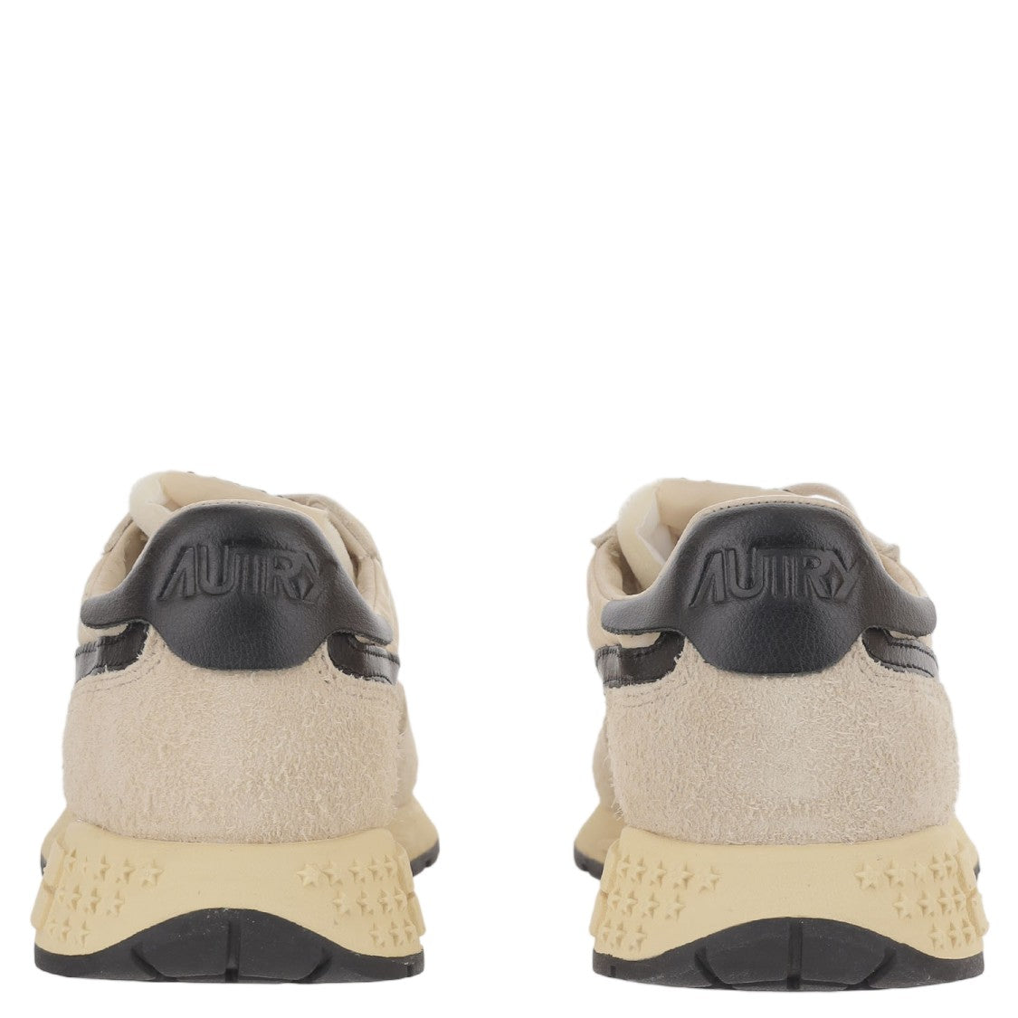 Autry Ivory/Black Leather Running Sneakers