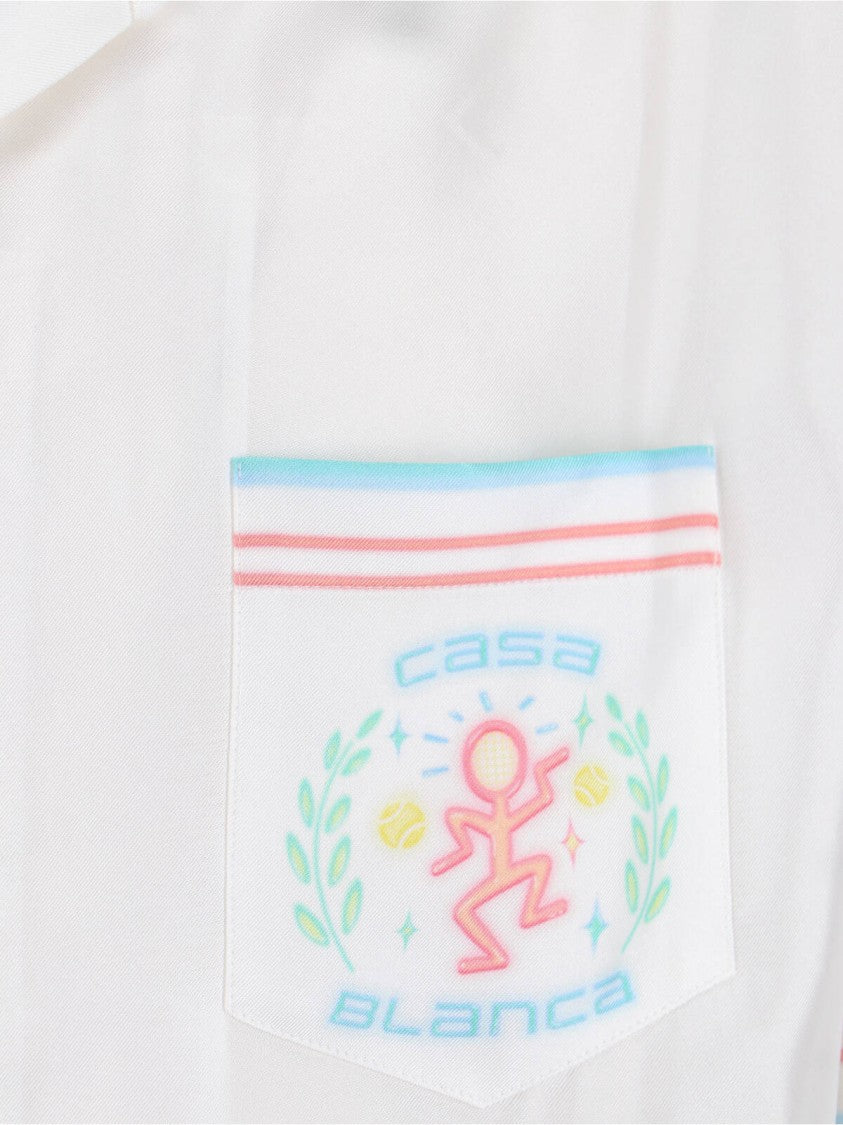 Casablanca White Dance Joy Silk Shirt